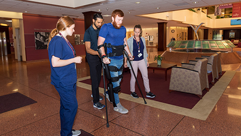 ReWalk Exoskeleton with therapists assistance